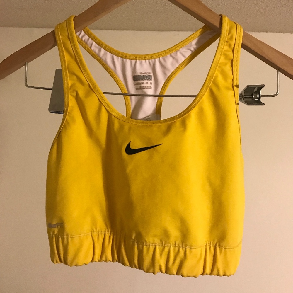 Yellow Nike Sports Bra - Size XL